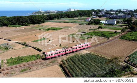 Choshi Electric Railway Ashikajima Station-Kimigahama Station Aerial view Choshi Electric Railway Ashikajima Station-Kimigahama Station Aerial view 98700591