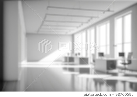 Blur background of empty modern office background . Workspace interior design white color . Blur background of empty modern office background . Workspace interior design white color . 98700593