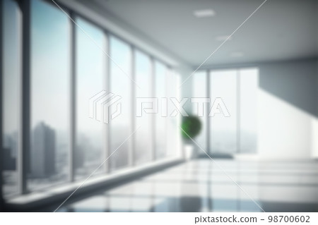 Blur background of empty modern office background in city center . Workspace interior design . Blur background of empty modern office background in city center . Workspace interior design . 98700602