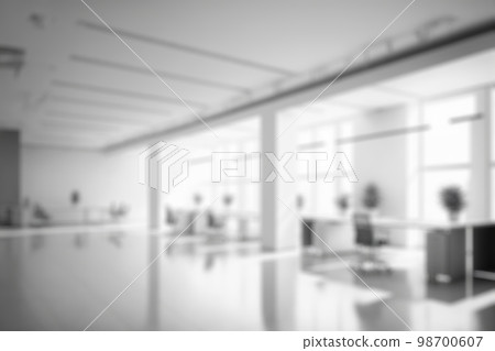 Blur background of empty modern office background . Workspace interior design white color . Blur background of empty modern office background . Workspace interior design white color . 98700607