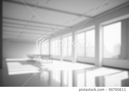 Blur background of empty modern office background . Workspace interior design white color . Blur background of empty modern office background . Workspace interior design white color . 98700611