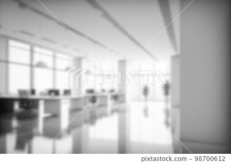Blur background of empty modern office background . Workspace interior design white color . Blur background of empty modern office background . Workspace interior design white color . 98700612