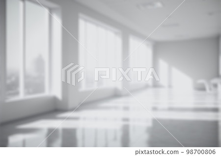Blur background of empty modern office background . Workspace interior design white color . Blur background of empty modern office background . Workspace interior design white color . 98700806
