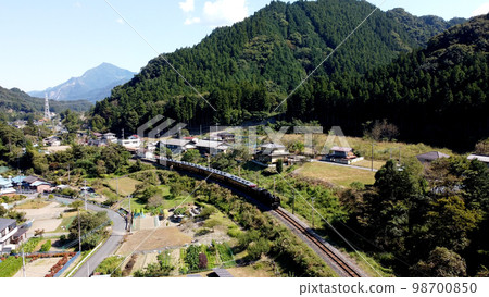 Aerial view of Chichibu Railway SL Shiraku to Mitsumineguchi Aerial view of Chichibu Railway SL Shiraku to Mitsumineguchi 98700850