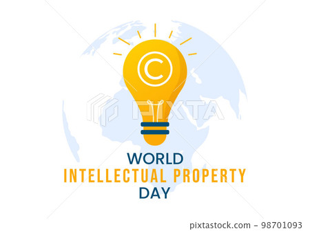 World Intellectual Property Day Illustration with Creativity and Light Bulb Idea for Web Banner or Landing Page in Flat Cartoon Hand Drawn Templates 98701093