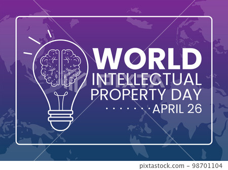 World Intellectual Property Day Illustration with Creativity and Light Bulb Idea for Web Banner or Landing Page in Flat Cartoon Hand Drawn Templates 98701104