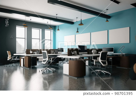 Modern office interior design. Contemporary workspace for creative business. 98701395