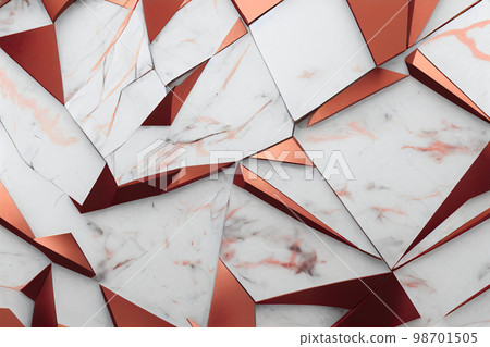 Splendid marble pink gold geometric abstract in . 98701505