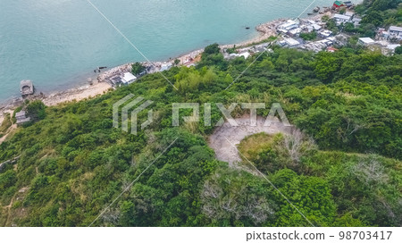 7 Dec 2022 Remains of a WWII searchlight battery at Lei Yue Mun Coast 98703417