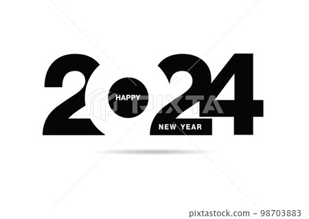 Happy New Year 2024 text design. for Brochure design template, card, banner. Vector illustration. Isolated on white background. Happy New Year 2024 text design. for Brochure design template, card, banner. Vector illustration. Isolated on white background. 98703883