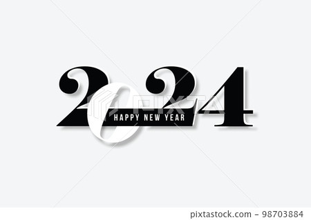 Happy New Year 2024 text design. for Brochure design template, card, banner. Vector illustration. Isolated on white background. Happy New Year 2024 text design. for Brochure design template, card, banner. Vector illustration. Isolated on white background. 98703884