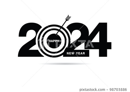 Happy New Year 2024 text design. for Brochure design template, card, banner. Vector illustration. Isolated on white background. Concept for future success and planning towards goals. Happy New Year 2024 text design. for Brochure design template, card, banner. Vector illustration. Isolated on white background. Concept for future success and planning towards goals. 98703886