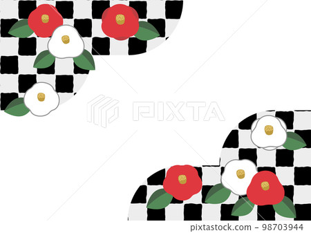 retro camellia diagonal frame 98703944