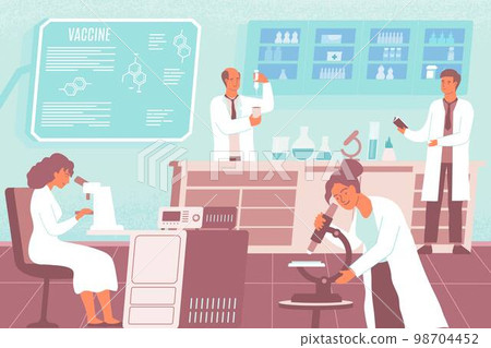 Vaccine Development Flat Composition Vaccine Development Flat Composition 98704452