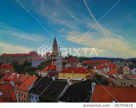 cesky krumlov cityscape czech republic 98704838