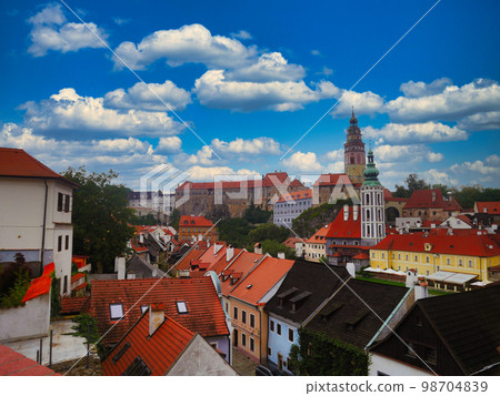 cesky krumlov cityscape czech republic 98704839