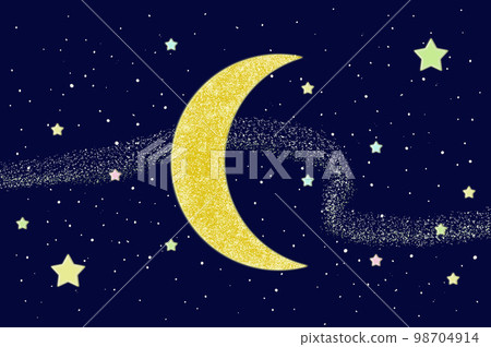 新月和星空背景圖 98704914