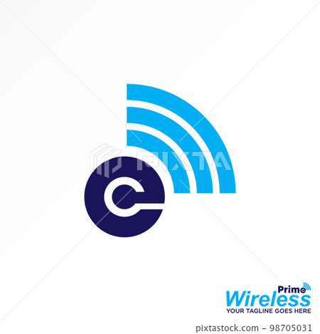 Letter E or EC san serif font and wifi signal image graphic icon logo design abstract concept vector stock. Can be used as a symbol related to initial or tech 98705031