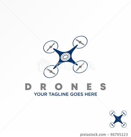 Simple and unique Flying drone image graphic icon logo design abstract concept vector stock. Can be used as a symbol relating to flight or scout Simple and unique Flying drone image graphic icon logo design abstract concept vector stock. Can be used as a symbol relating to flight or scout 98705223