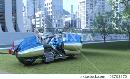 Cyberwoman on a spaceship 98705270