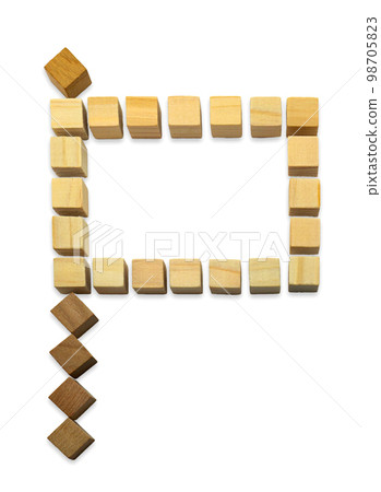 Rectangular flag shaped wood cube decoration material Rectangular flag shaped wood cube decoration material 98705823
