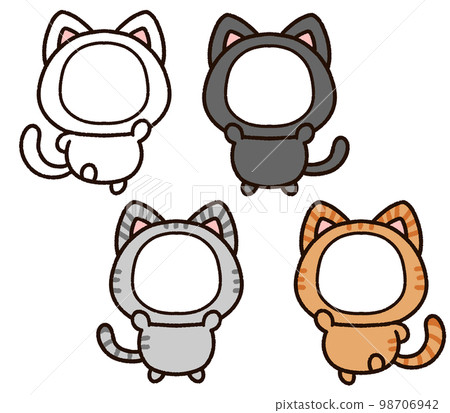 cute cat face frame set cute cat face frame set 98706942