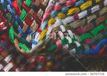 Multicolored woven sewing threads 98707336