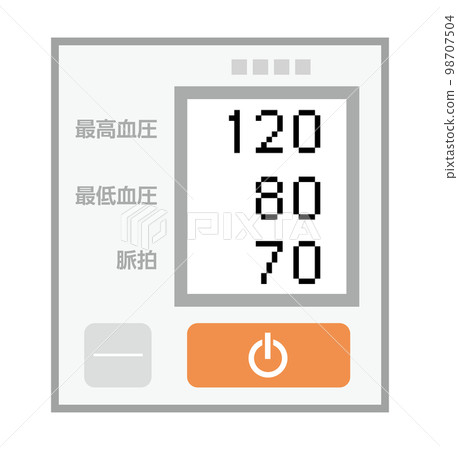 Sphygmomanometer with text Sphygmomanometer with text 98707504