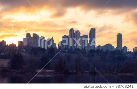 Residential apartments highrises in Metrotown Area. Residential apartments highrises in Metrotown Area. 98708241
