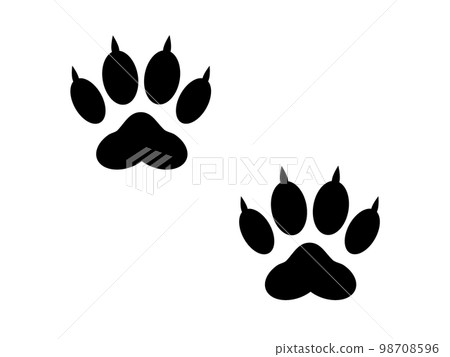 Cat footprints (with claws) Cat footprints (with claws) 98708596