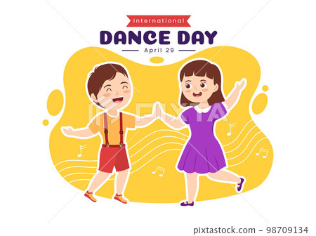 International Dance Day Illustration with Professional Kids Dancing Performing in Flat Cartoon Hand Drawn for Landing Page Templates International Dance Day Illustration with Professional Kids Dancing Performing in Flat Cartoon Hand Drawn for Landing Page Templates 98709134