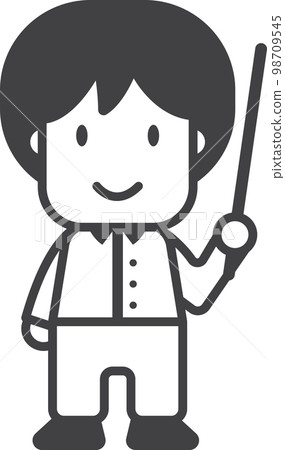 conductor of the orchestra illustration in minimal style 98709545