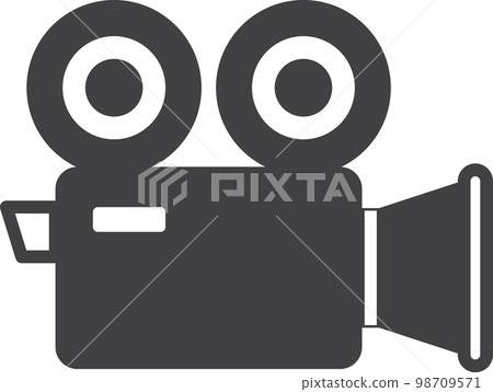 movie camera illustration in minimal style 98709571
