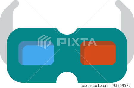 3D glasses illustration in minimal style 98709572