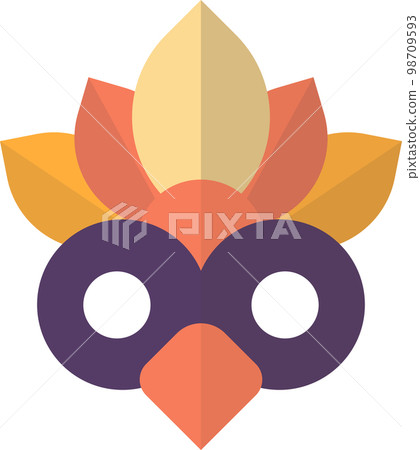 tribal mask illustration in minimal style 98709593