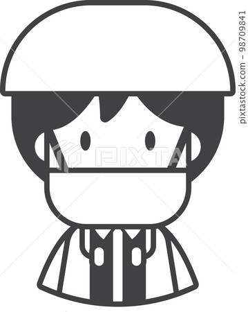 Doctor and mask illustration in minimal style 98709841