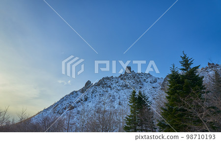 Beautiful winter view of Mountain Usuzan in Lake Toya Hokkaido 98710193