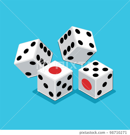 game dice casino gambling isolated vector illustration 98710271