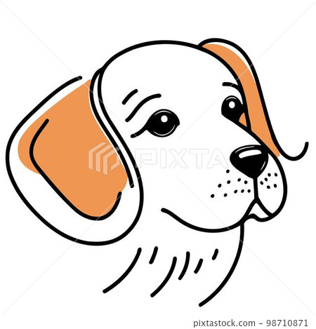 Cute dog domestic animal head 98710871