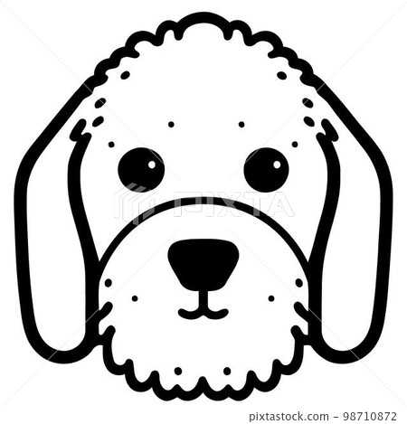 Cute dog domestic animal head 98710872