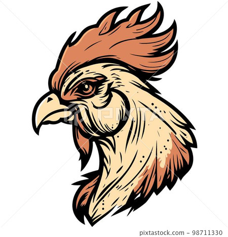 chicken bird animal head hen seen from the side 98711330