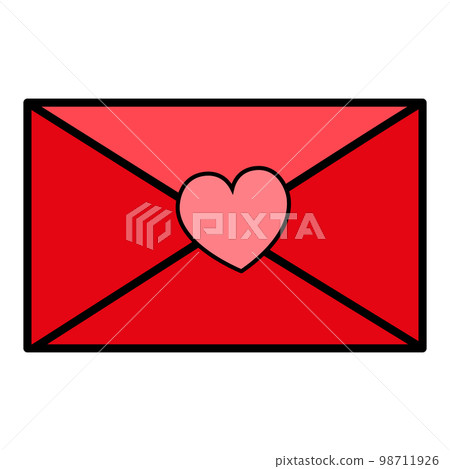 Groovy Valentine Day letter heart icon sticker set trendy vintage 70s 60s aesthetics 98711926