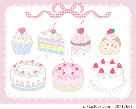 攪打蛋糕可愛插圖集 攪打蛋糕可愛插圖集 98712601