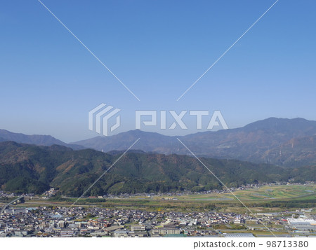 The cityscape of Ozu seen from the Mt. Fuji observatory The cityscape of Ozu seen from the Mt. Fuji observatory 98713380