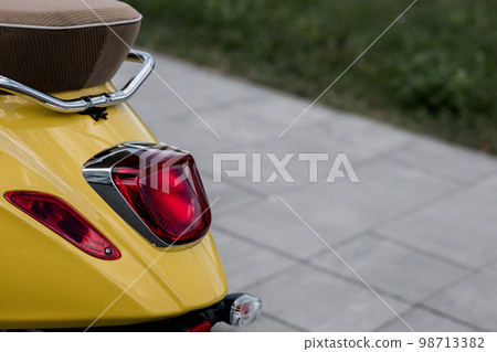 close up of motorcycle taillights. 98713382