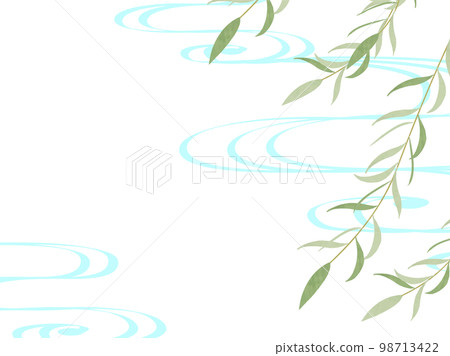 Willow and running water frame 98713422