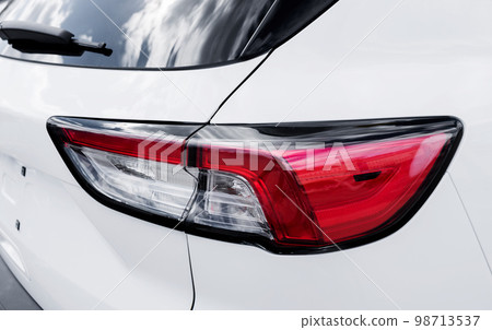 luxurious white car taillight luxurious white car taillight 98713537
