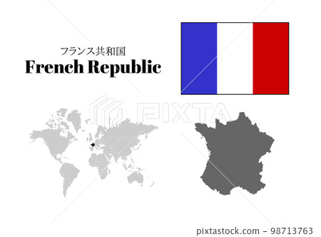 法國國旗/地圖/領土 98713763