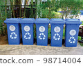 Trash Garbage with arrows recycle symbol 98714004