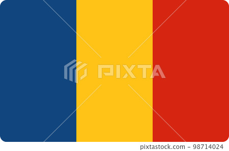 Romania flag vector isolated. European Union country 98714024